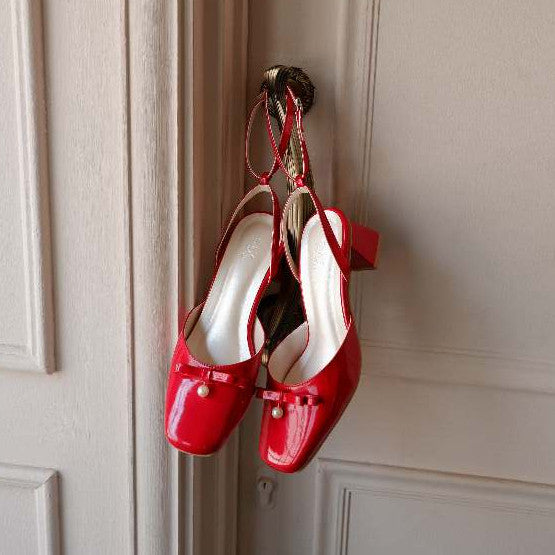 Colette Ribbon Block Heels