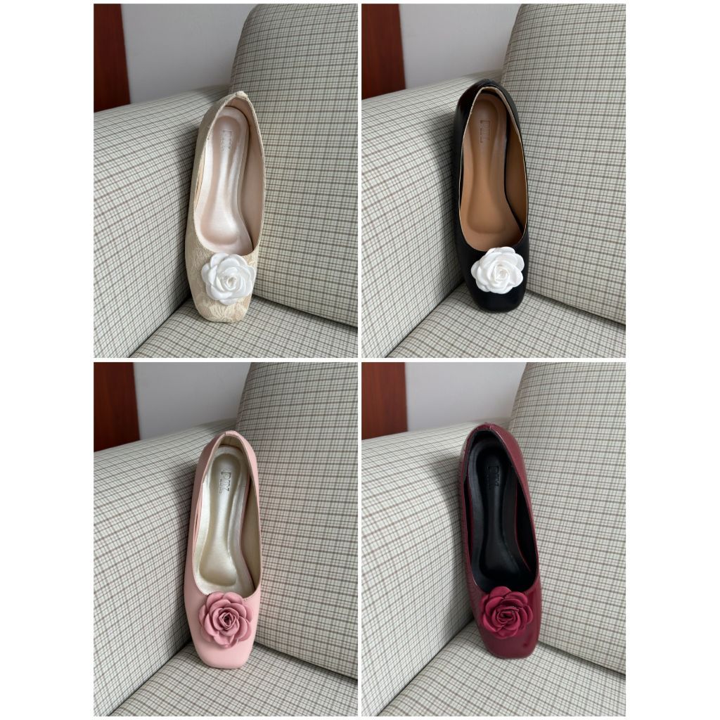 Pixfootwear Rosette Flats - Sepatu Hak Wanita