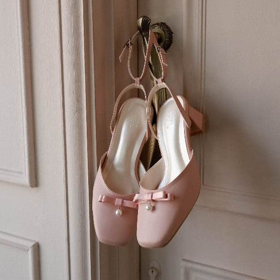 Colette Ribbon Block Heels