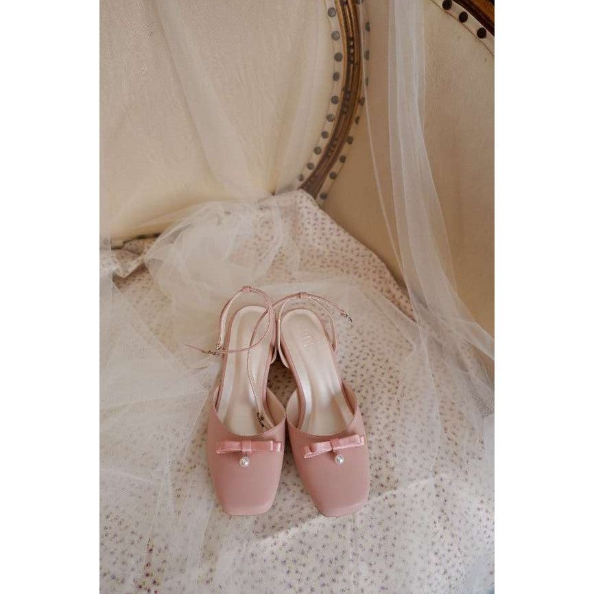 Colette Ribbon Block Heels
