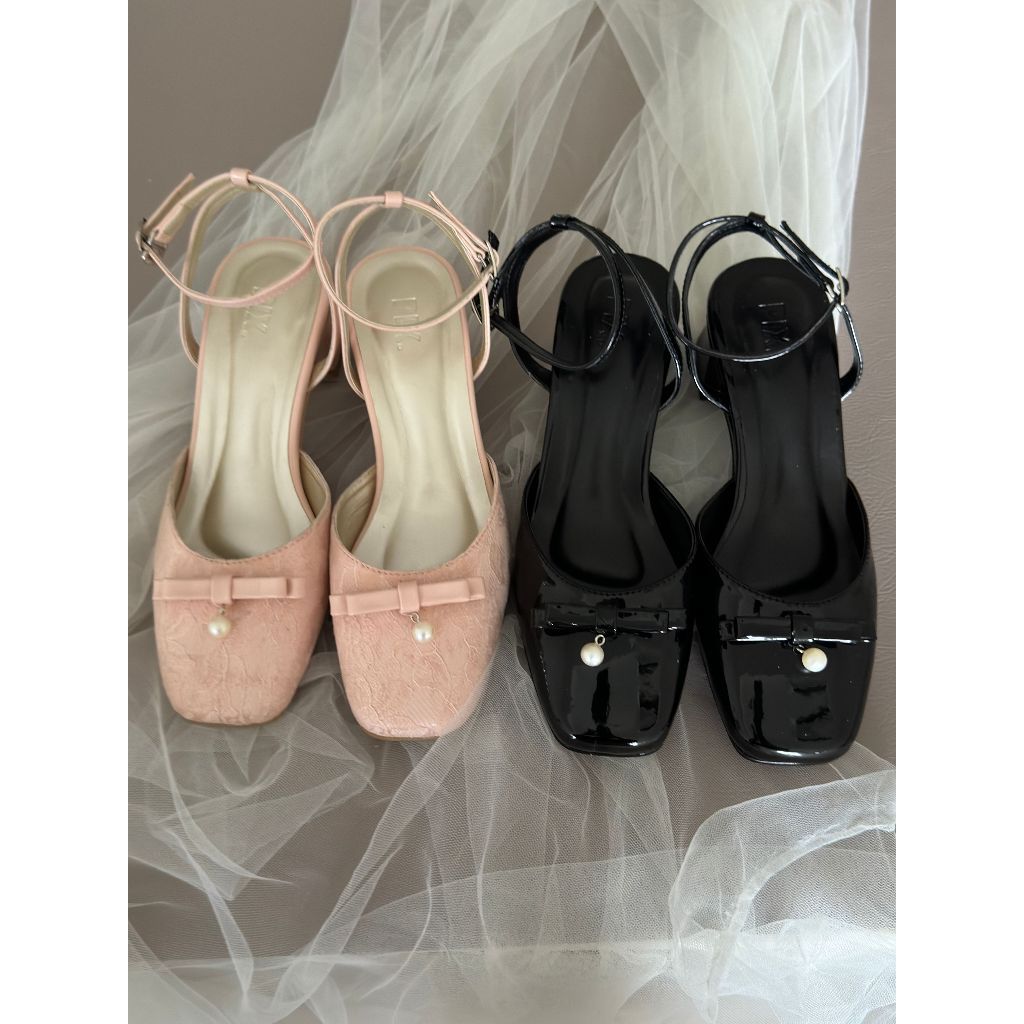 Colette Ribbon Block Heels