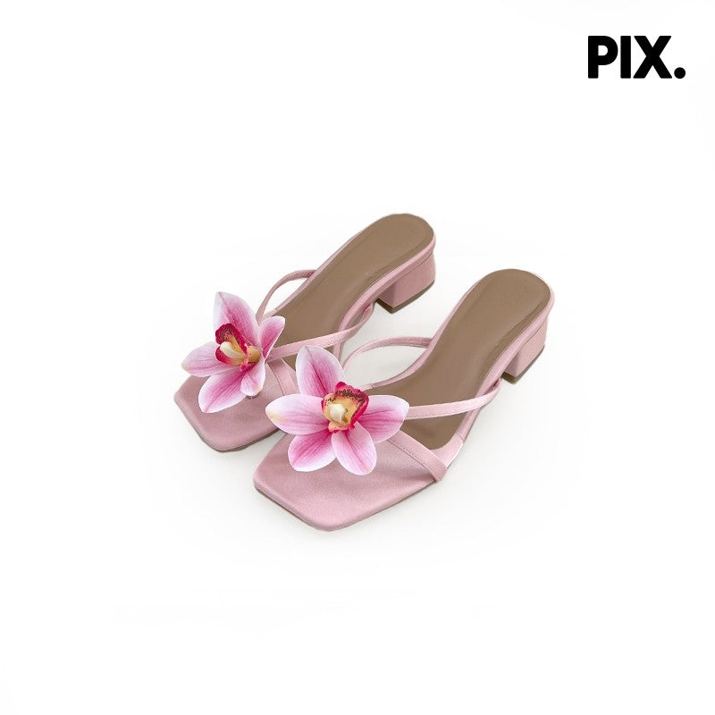 Poppy Orchid Block Heel