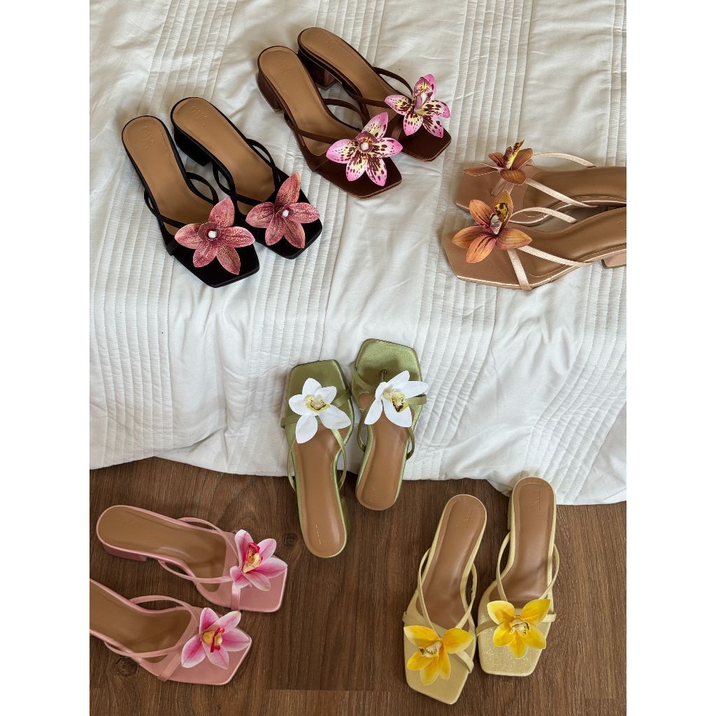 Poppy Orchid Block Heel