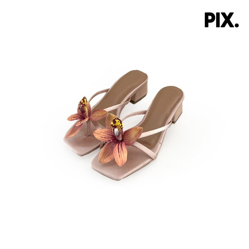 Poppy Orchid Block Heel