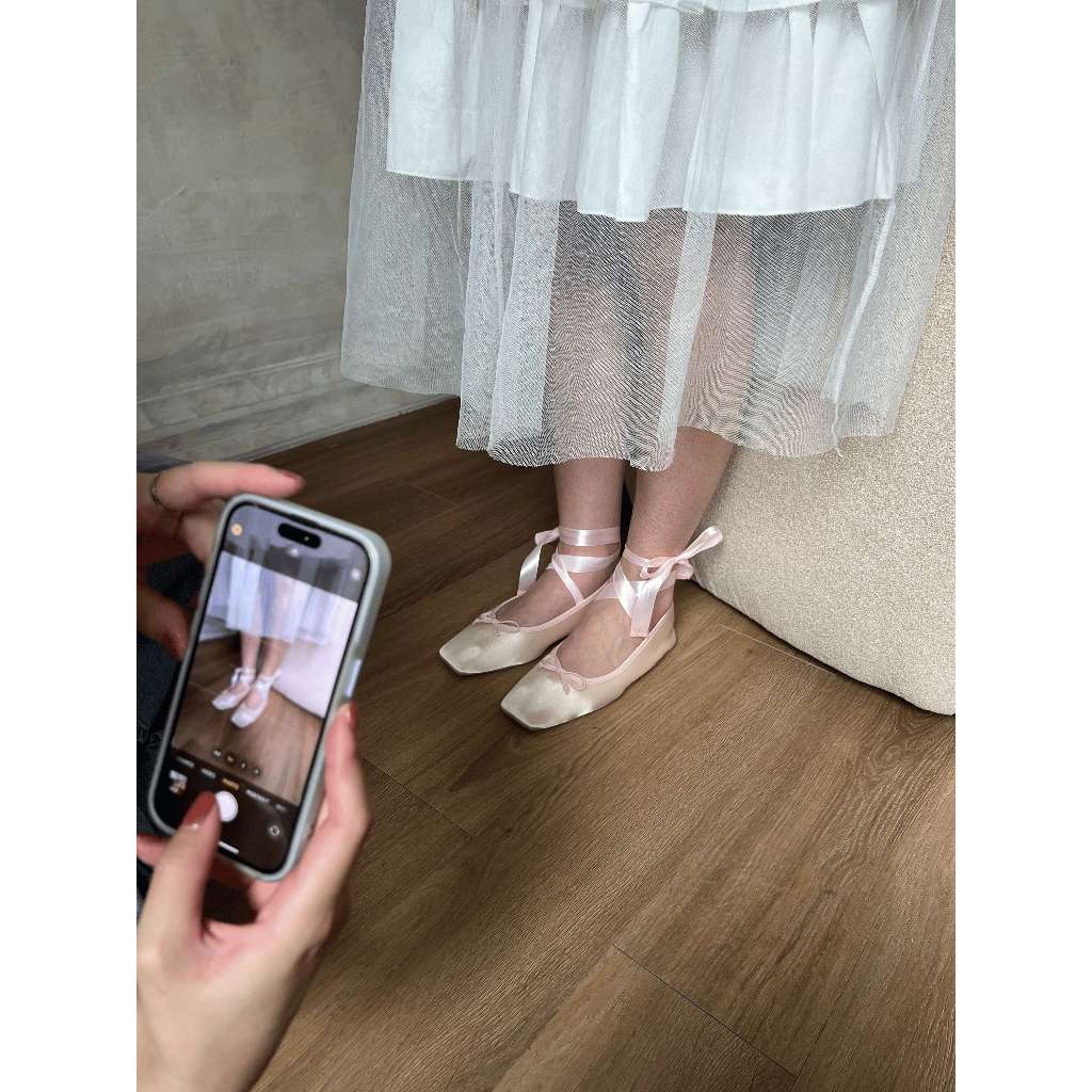 Claire Ballet Ribbon Flats