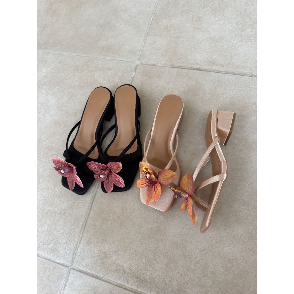 Poppy Orchid Block Heel