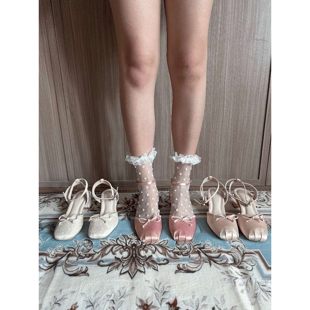 Odette Ribbon Block Heels