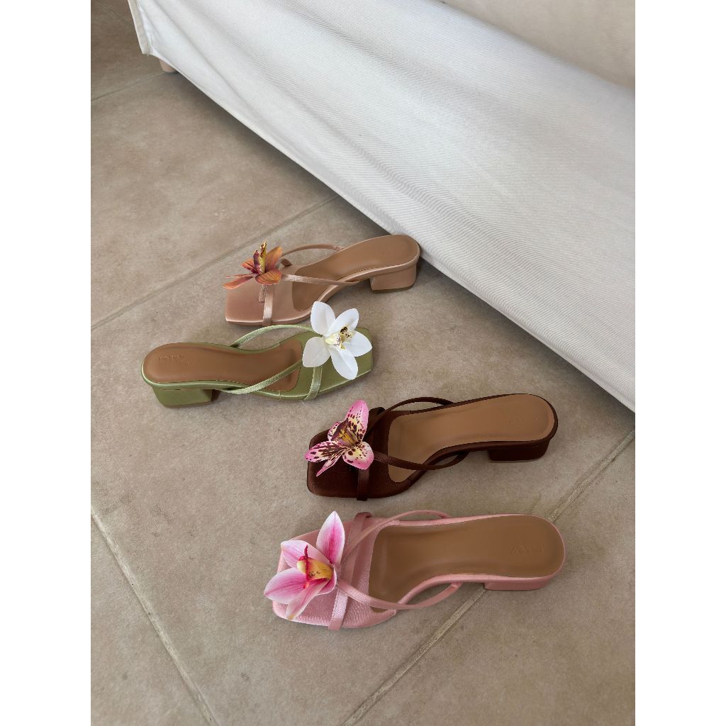 Poppy Orchid Block Heel