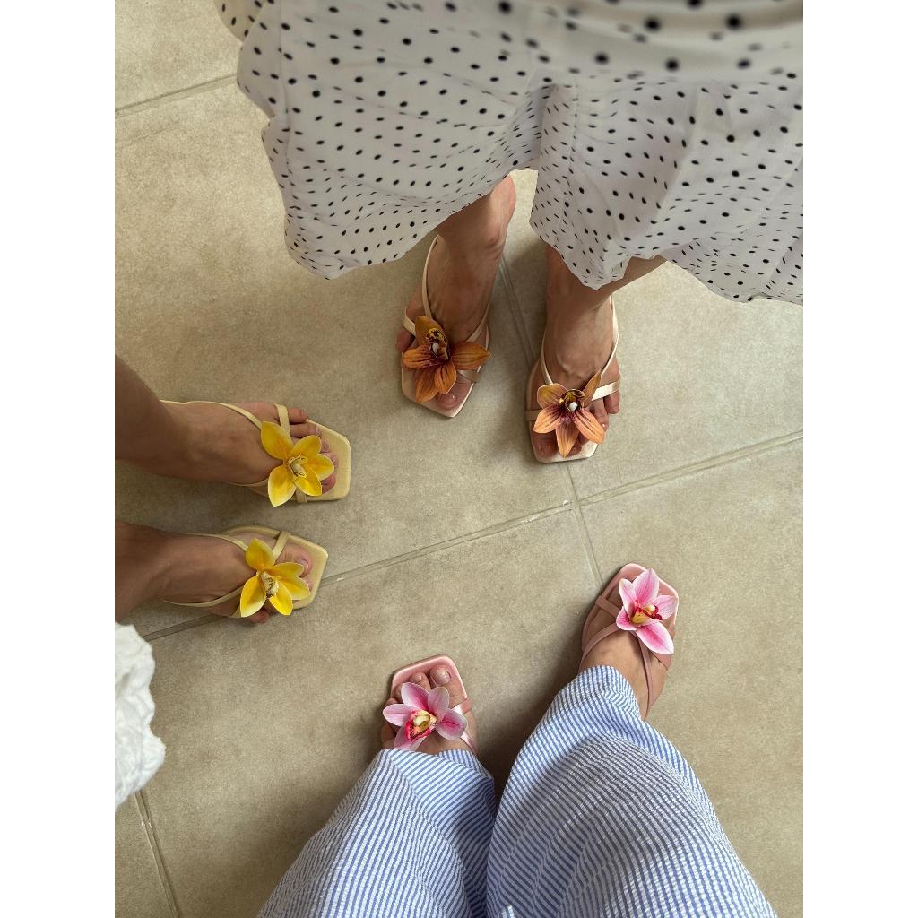 Poppy Orchid Block Heel