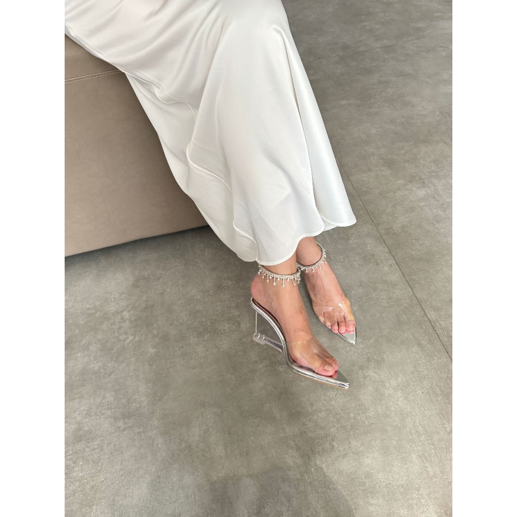 Manon Glass Wedges Heel