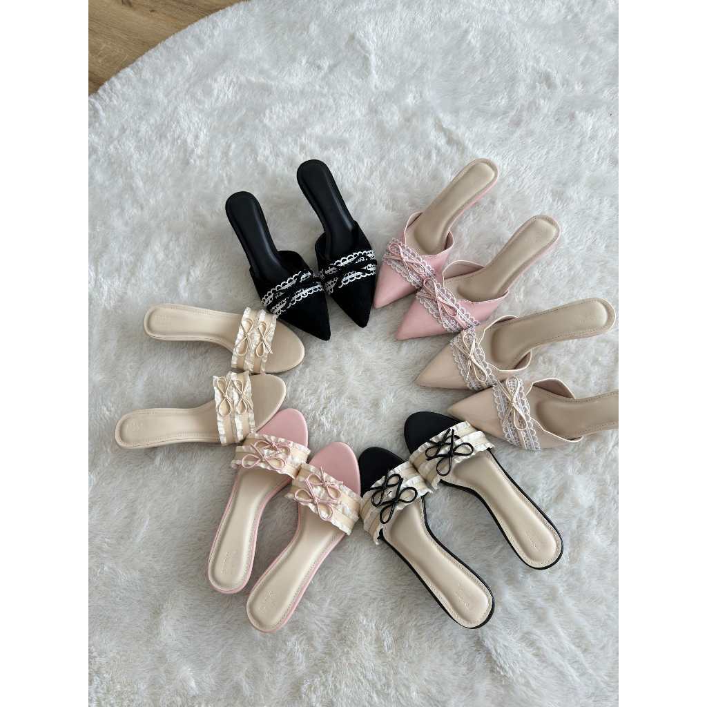 Juliet Bow Lace Heel