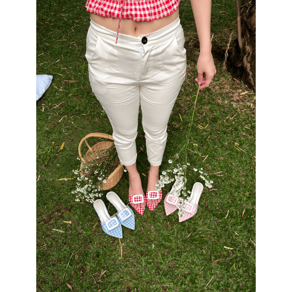 Rosie Gingham Mules