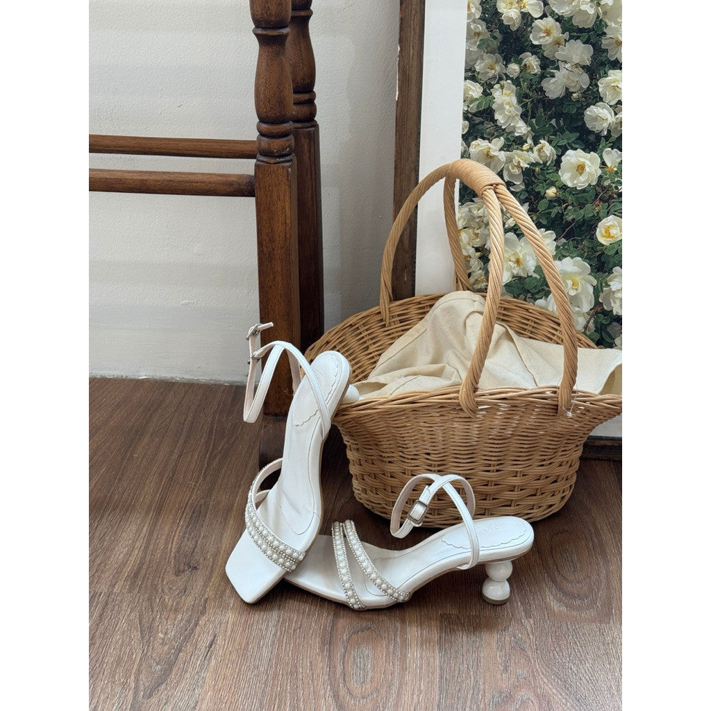 Bisque Strap Heel