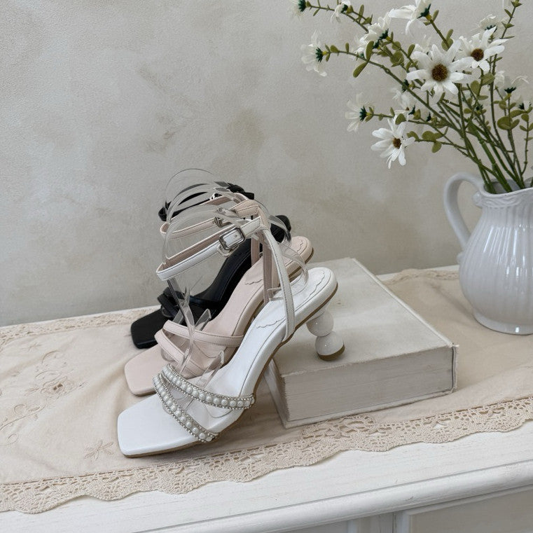 Bisque Strap Heel