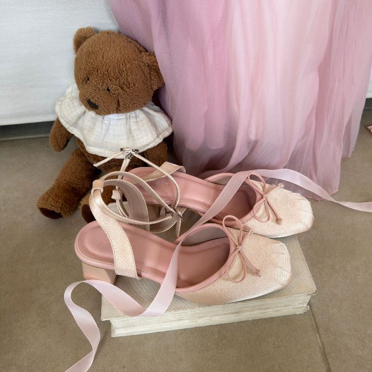 Odette Ribbon Block Heels