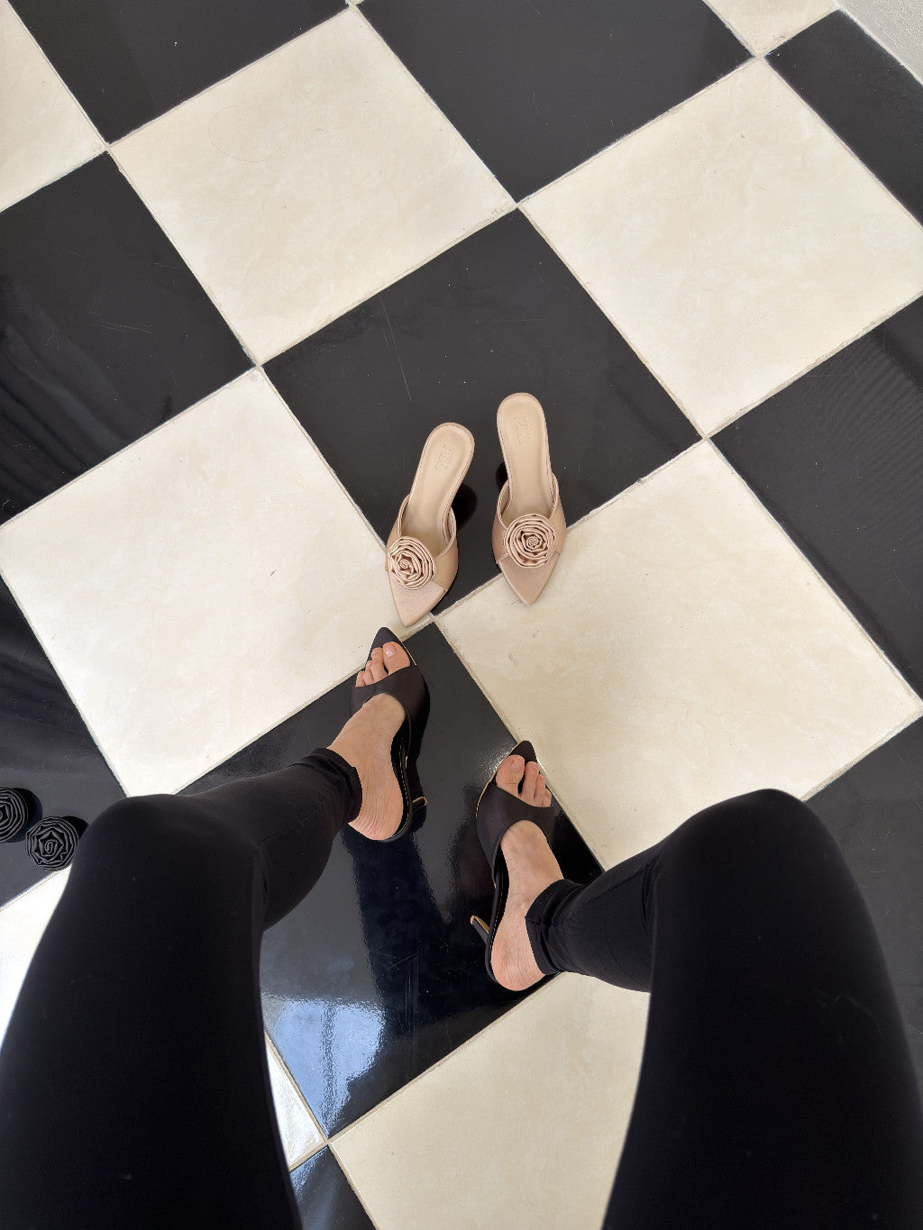 Isla Satin Flower Heel
