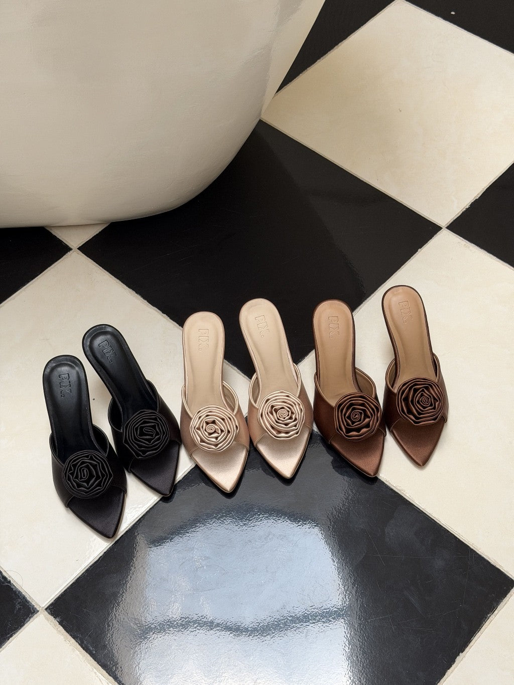 Isla Satin Flower Heel